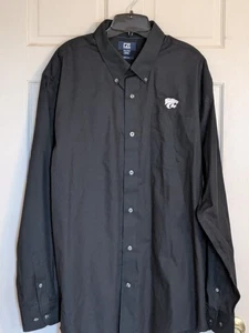Cutter and Buck Mens Sz XXLT Button Down Long Sleeve Shirt Jaguar Logo Black M1 - Picture 1 of 10