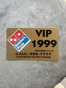 Vintage Dominos Domino’s Pizza VIP Karte, 1999 - Bild 1 von 2