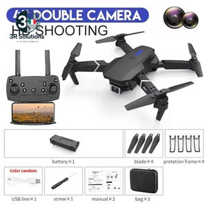 2023 E88 Pro WIFI FPV Drone Grandangolare HD 4K Fotocamera Quadcopter Altezza Ho - Imagen 1 de 16