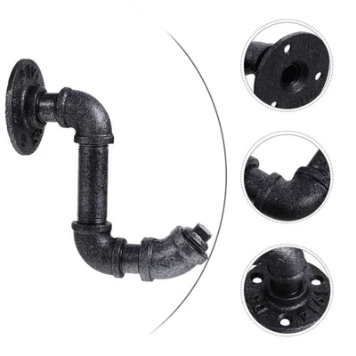  Gancio appendiabiti Iron Art Forma tubo dell'acqua Gancio appeso creativo - Immagine 1 di 4