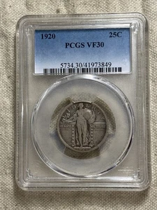 1920 Standing Liberty Quarter PCGS VF30 Better Date 25C Nice Original Coin - Picture 1 of 8