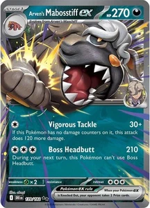 Pokémon Destined Rivals NM English Arven's Mabosstiff ex - Picture 1 of 1