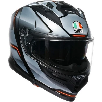 Agv K7 Jaeger Gloss Silver Black Red, Full Face Motorcycle Helmet, ECE2206! - Image 1 of 4