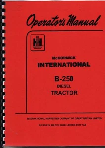 McCormick International "B-250" Diesel Tractor Operator Manual - Picture 1 of 1