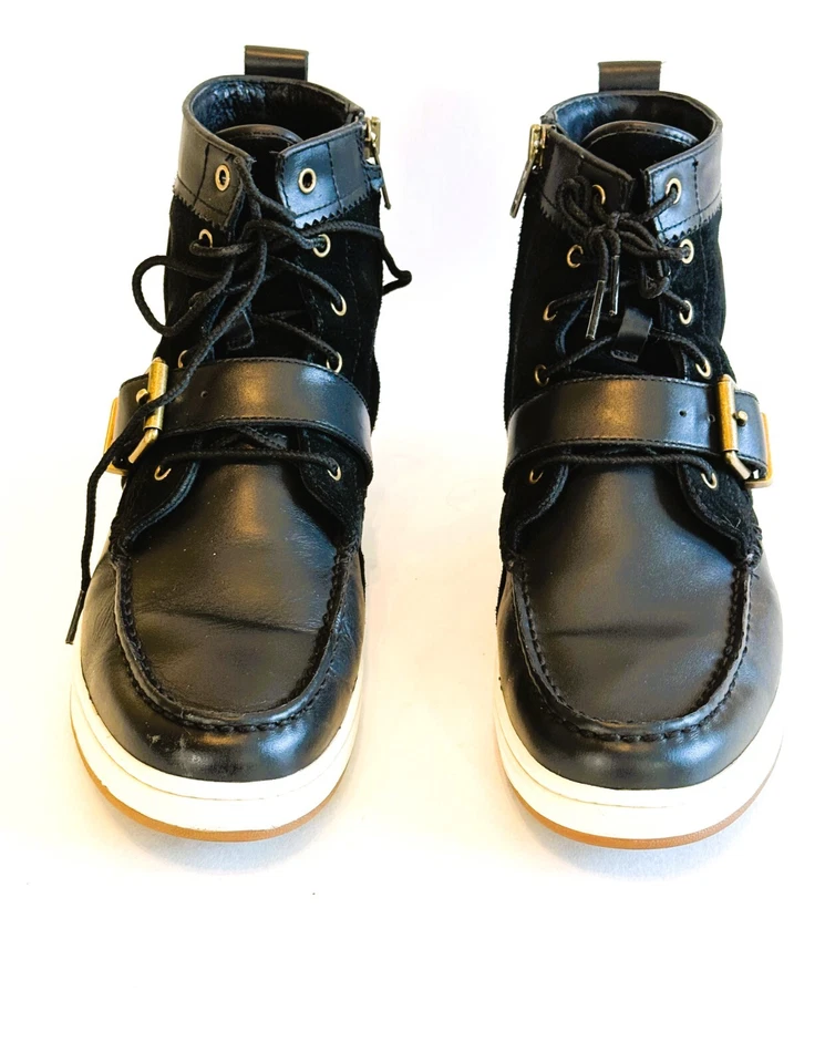 Polo Ralph Lauren Black Women's Ranger Sneaker Boots, Lightly Worn,size 9.5 - Image 1 of 4