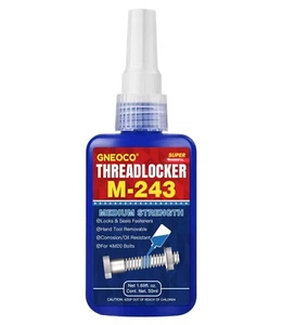 ThreadLocker Blue 243 50ml, Thread Lock Medium Strength Lock Tight for... - Picture 1 of 11