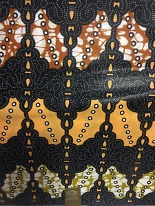 African Nigeria Ankara Cotton Beautiful Fabric Full6 Yards African Wax Material - Picture 1 of 1