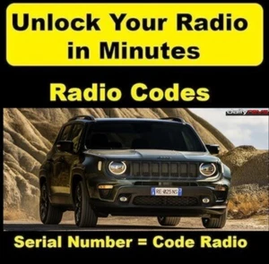 ✅ JEEP RENEGADE CAR RADIO ANTI-THEFT UNLOCKING CODE FAST SERVICE ✅ ALL MODELS ✅ - Bild 1 von 12