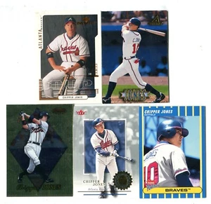 Chipper Jones 5 Card Baseball Trading Card Lot HOF ATLANTA BRAVES (LOT 48) - Picture 1 of 1