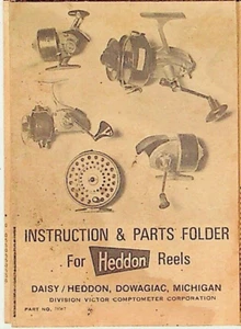 Carretes de pesca Heddon manuales de instrucciones y piezas más de 20 piezas diferentes lista - Imagen 1 de 3