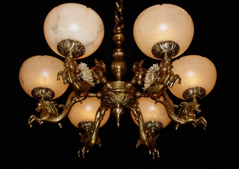 Wild horses chandelier bronze alabaster by European lighting Cover