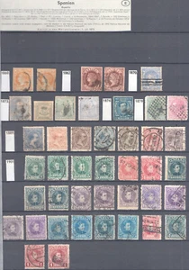 Spain 1870 and later, part of a stamp collection with many early values, used - Picture 1 of 1