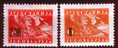492 - Yugoslavia 1946 - Partisanos - Sobreimpresión - Juego MNH(**) Foto 1 de 2