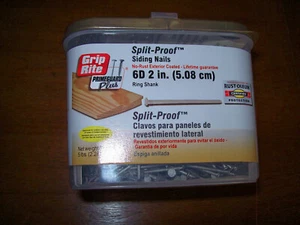 5 Pfund 6D 2"" Grip Rite Split-Proof Holz Abstellgleis / Zaun Nägel - Bild 1 von 5
