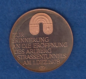 MEDAILLE 1978 BRIXLEGGER AUSBEUTE - ERÖFFNUNG ARLBERGTUNNEL 1.12.1978 - - Bild 1 von 2