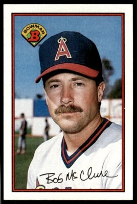 1989 Bowman Baseball Card Bob McClure California Angels #43 - Image 1 of 2