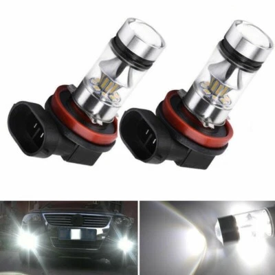 H11 H8 100W LED Fog Lights For 2006-2014 Acura RLX RL TL TSX MDX RDX 6000K White - Image 1 of 4