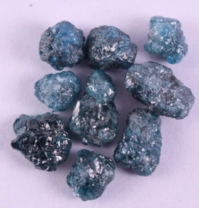 6,43 kt natürlicher blauer Rohdiamant ungeschliffener rustikaler Diamant für ... - Bild 1 von 5