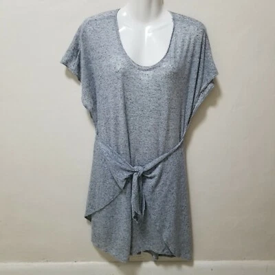 Женское платье Rebecca Taylor с запахом галстук льняное джерси вересковый серый эластичный доломан XS - Изображение 1 из 4