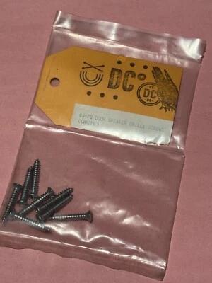 Tornillos de rejilla de altavoz de puerta Ford Mustang 1969 1970 NOS (cromo) Cantidad = 8 Foto 1 de 3