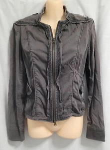 Witchery Grey Autumn Hips Zip Front Jacket Size M - Picture 1 of 7
