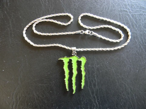 NASCAR CUP DIECAST MONSTER ENERGY STAINLESS STEEL CHAIN NECKLACE Cover