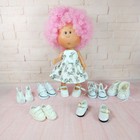 Robe chaussures blanches pour mini poupée Mia 9'