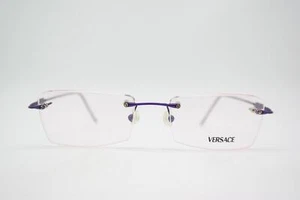 Vintage Brille Versace M45 Violett Randlos Brillengestell eyeglasses - Bild 1 von 6