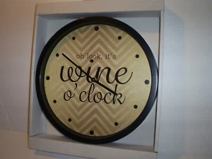 Oh Look It's Wine O'Clock 12" Wall Clock - Picture 1 of 3