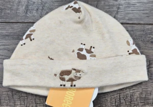 Baby Boy New Gymboree 3-6 Month EIEIO Cow Beanie Cap Hat - Picture 1 of 2