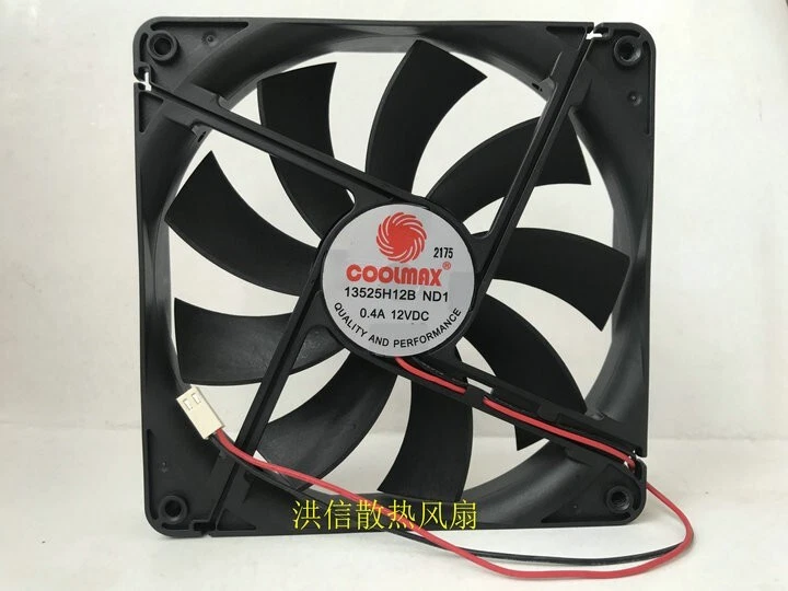 COOLMAX 13525H12B ND1 12V 0.40A 135*25MM 13.5CM cooling fan - Image 1 of 4