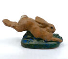 Elastolin Lineol Rabbit Composite Clay Running Hare Toy Figure 1930s Putz Vtg