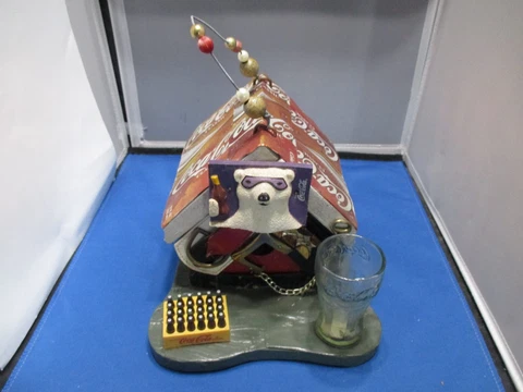 VINTAGE SIGNED D. KIDWELL COCA COLA BIRD HOUSE UNUSUAL BEAR,BOTTLE,BUCKLE- GLASS Cover