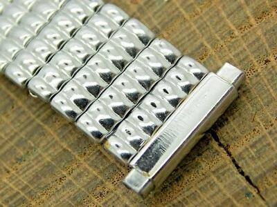 Flexon Vintage Watch Band Stainless Expansion 15mm-19mm NOS Unused Bracelet - Image 1 of 3