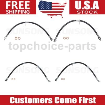 Linha de mangueira de freio dianteira traseira esquerda e direita 4 peças para Toyota Highlander 2014-2016 - Imagem 1 de 4