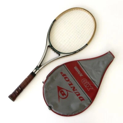 Raquette Tennis ancienne -DUNLOP JOHN Mc ENROE TOURNAMENT housse Carbon graphite - Photo 1/4