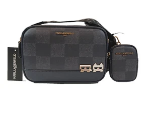 Karl Lagerfeld Umhängetasche Handtasche blau kariert kariert - Bild 1 von 7