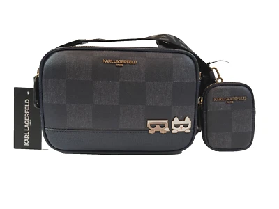 Bolso Bandolera Karl Lagerfeld Azul a Cuadros a Cuadros Foto 1 de 4