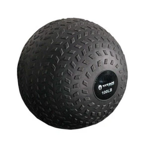 Titan Fitness 100 LB Rubber Tread Slam Ball, Dead Bounce, 14in Diameter - Picture 1 of 9