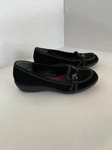 Zapatos Mocasines Para Mujer Alpine Negro Gamuza Cuero, Talla 6 M - Imagen 1 de 8