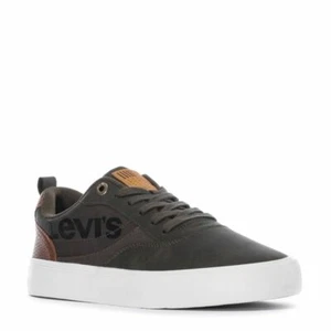 LEVIS LANCE LOW ANTI ATHLETIC TRAINERS SNEAKER MEN SHOES OLIVE/TAN SIZE 9.5 NEW - Picture 1 of 5