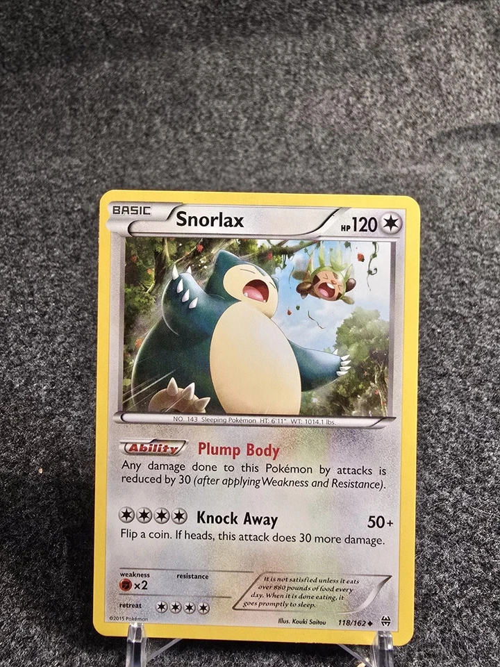 Pokemon TCG Snorlax XY Breakthrough 118/162 Lightly Played Non Holo - Image 1 of 2