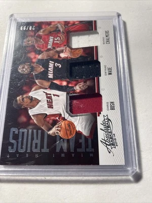 Parche Absolute Team Trios 2015 Chris Bosh, D Wade, Mario Chalmers #d/99 Foto 1 de 2