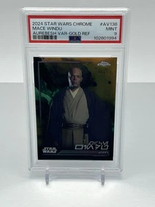 2024 Topps Chrome Star Wars #AV-138 Mace Windu Gold 05/50 Aurebesh PSA Mint 9 - Picture 1 of 2