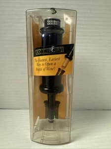 Apribottiglie per vino originale in sughero in plastica (nero) - Foto 1 di 2