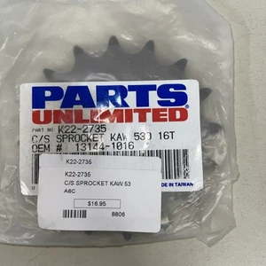 Piñón C/S Parts Unlimited Kaw 530 16T K22-2735 - Imagen 1 de 3