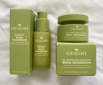 Crema hidratante y suero iluminador de manchas oscuras Origins Dr Andrew Weil Mega-Mushroom Foto 1 de 4