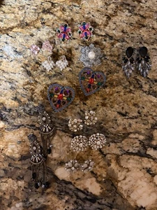 Vintage Modeschmuck Ohrringe Konvolut 19 Teile - Bild 1 von 4