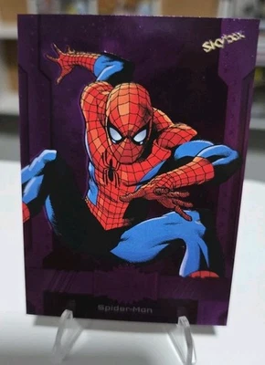 2024 Marvel Metal Universe Avengers Spider-Man #100 Purple FX 058/199 - Image 1 of 4