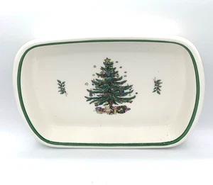 Nikko Christmastime Rectangular Baking Dish 11 3/4" Christmas Tree Japan - Picture 1 of 8